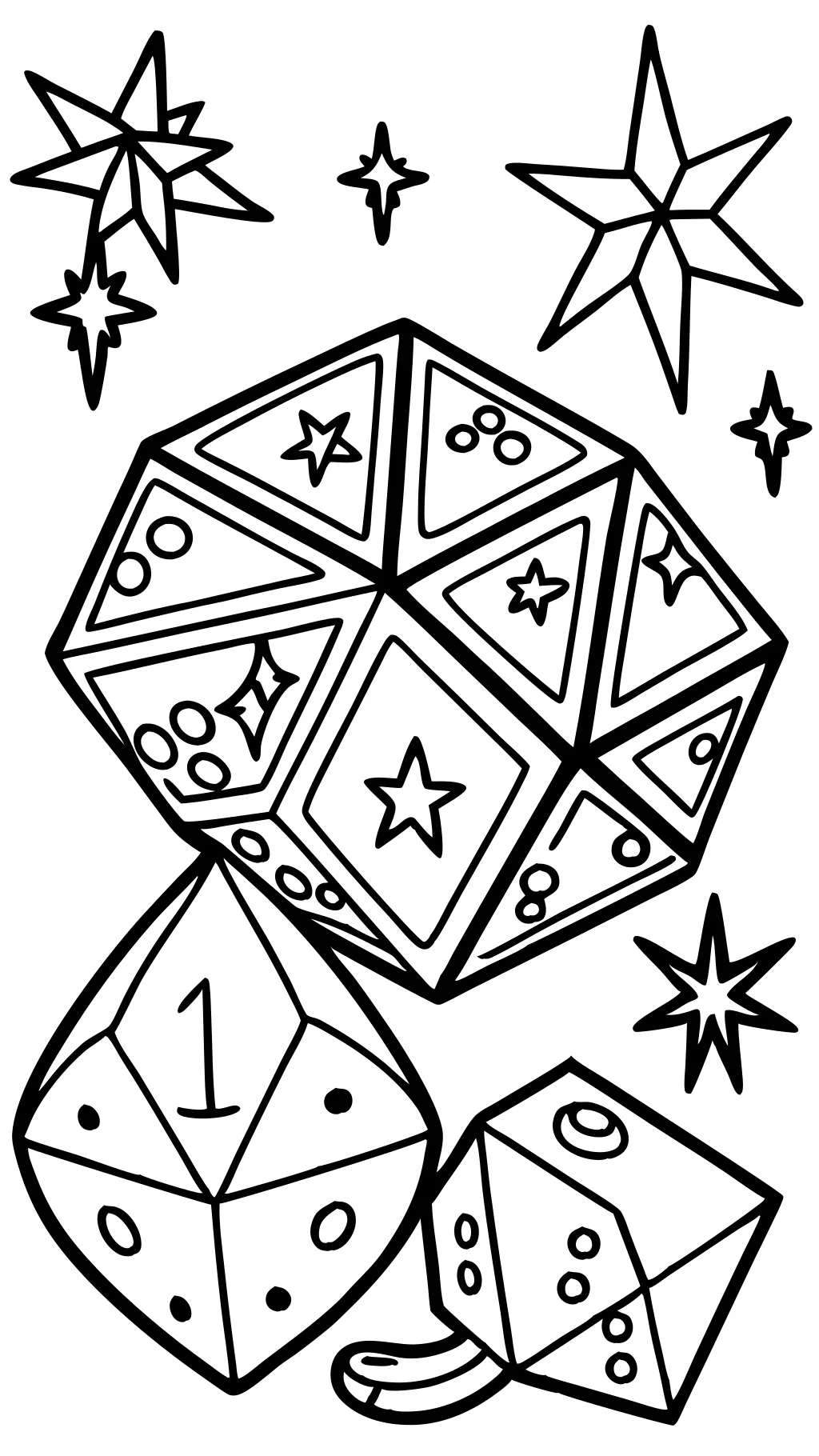 dice coloring page